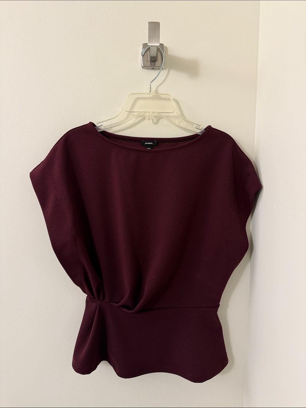 Express Women's Draped Waist Top - Plum